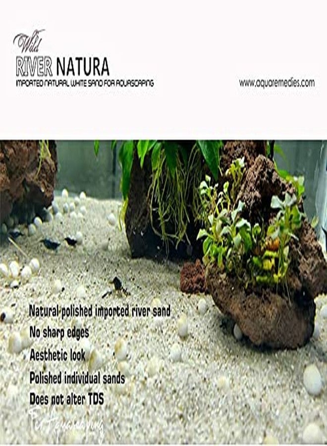 رمل أبيض طبيعي مستورد من شركة VAYINATO Aquatic Remedies River Natura لتنسيق أحواض السمك (1 كجم) - Image 3